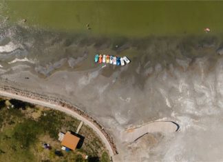 Rekord alacsony a Velencei-tó vízállása